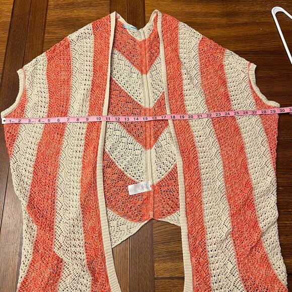 Maurices XL Orange Cream Crochet Knit Cardigan - Picture 8 of 11